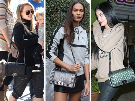 celebrity chanel boy bag|Chanel boyfriend bag.